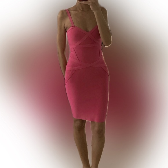 BEBE Pink Bandage Bodycon Dress - XS - Picture 3 of 3